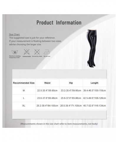 Women Oil Shiny High Waisted Opaque Pantyhose Footed Tights Yoga Pants Training Sports Leggings Black a $8.83 Activewear