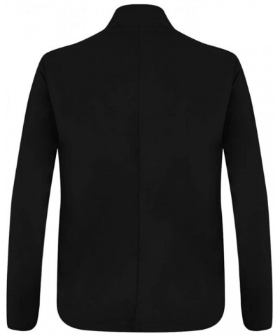 Women Fall Coats Open Front Cardigan Top Notched Collar Suit Office Ladies Blazer Jacket Daily Clothes Plain Work Shirt A-whi...