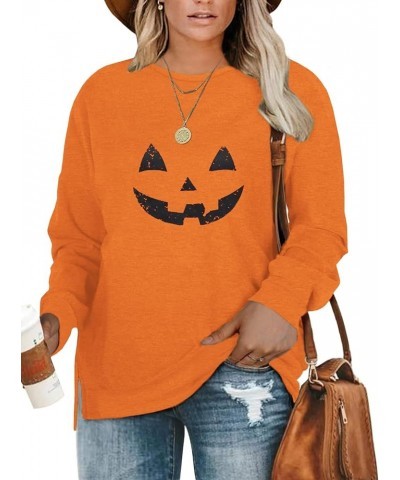 Plus-Size Sweatshirts for Women Casual Tops Side Slit Pullovers Shirts Orange_hw01 $15.18 Hoodies & Sweatshirts