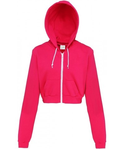 Just Hoods Womens/Ladies Girlie Cropped Full Zip Hoodie Jacket Heather Grey $16.65 Hoodies & Sweatshirts