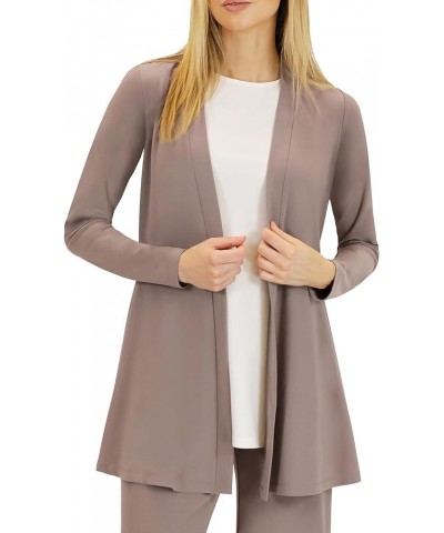 Women's Long Sleeve Peplum Cardigan - Comfortable & Easy Care Knit Cardigan with Pockets for Women Bark $30.75 Sweaters