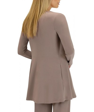 Women's Long Sleeve Peplum Cardigan - Comfortable & Easy Care Knit Cardigan with Pockets for Women Bark $30.75 Sweaters