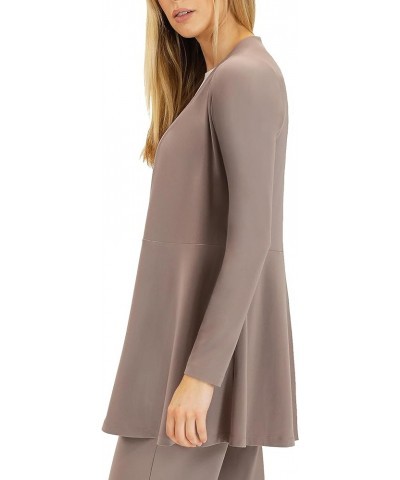 Women's Long Sleeve Peplum Cardigan - Comfortable & Easy Care Knit Cardigan with Pockets for Women Bark $30.75 Sweaters