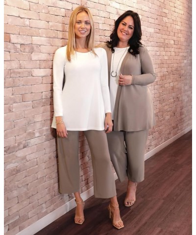 Women's Long Sleeve Peplum Cardigan - Comfortable & Easy Care Knit Cardigan with Pockets for Women Bark $30.75 Sweaters