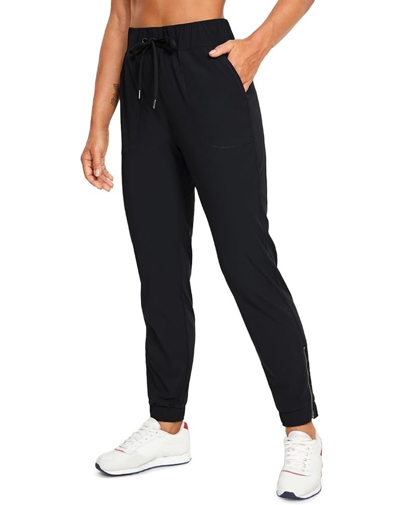 Women's Lightweight Golf Pants with Pockets Casual Joggers Workout Lounge Running Travel Pants with Zipper Ankle Black $15.91...