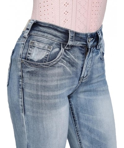 Women's Thick Seams Vintage Slim Fit Stretch Denim Crop Capri Jeans Eilish $17.70 Jeans