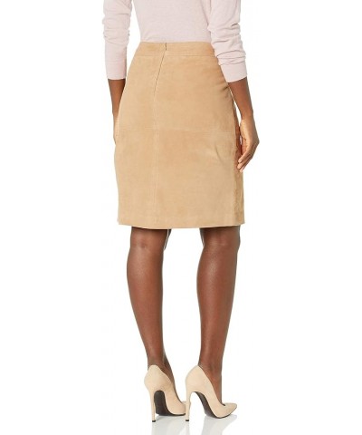 Women's Suede a Line Skirt Camel $75.86 Skirts