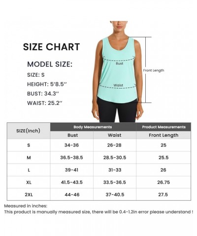 Womens Workout Tank Top Loose Fit Open Back Yoga Tops Athletic Running Gym Cooling Sleeveless Shirts Green $13.51 Activewear