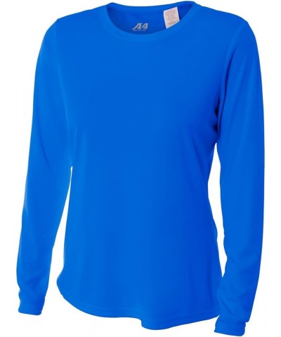 Women's Cooling Performance Crew Long Sleeve | Moisture-Wicking Royal $8.89 Tees