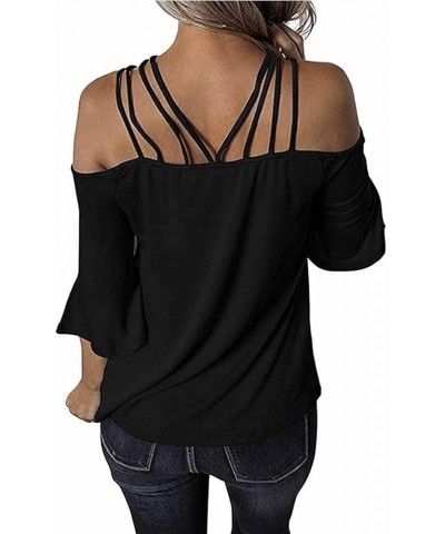 Made in 72 Printed 50th Birthday Women Casual Off The Shoulder Tops Ruffle Sleeve T Shirt Black-73-1 $12.92 Tees