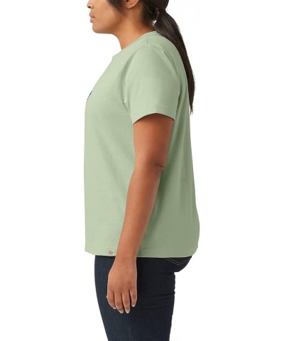 Women's Size Plus Logo Graphic Cotton T-Shirt Celadon Green $8.93 Tees