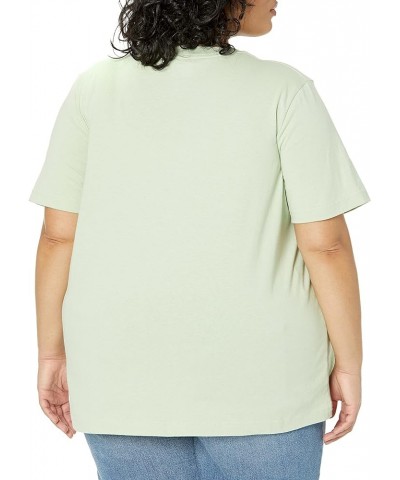 Women's Size Plus Logo Graphic Cotton T-Shirt Celadon Green $8.93 Tees