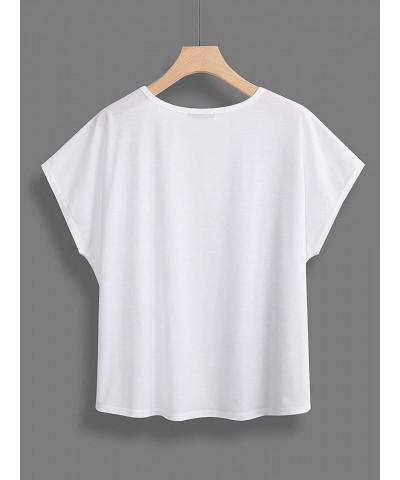 Women's Figure Graphic Print Short Sleeve Round Neck T Shirt Top Figure Graphic White $11.00 Tees