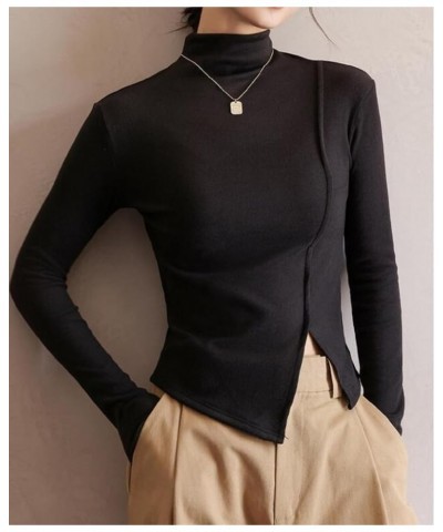 Women Fall Slim Fit Going Out Crop Tops Long Sleeves T-Shirt Y2K Comfy Lightweight Basic V-Neck Undershirts 1678-black $9.68 ...