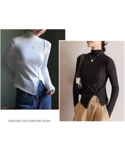 Women Fall Slim Fit Going Out Crop Tops Long Sleeves T-Shirt Y2K Comfy Lightweight Basic V-Neck Undershirts 1678-black $9.68 ...