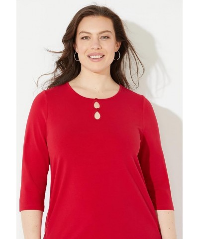 Women's Plus Size Suprema Teardrop Tee Dark Sapphire $20.54 Tees