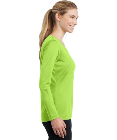 Ladies Long Sleeve V-Neck PosiCharge Competitor Tee, Pink Raspberry Lime Shock $7.64 Tees