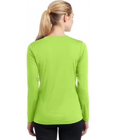 Ladies Long Sleeve V-Neck PosiCharge Competitor Tee, Pink Raspberry Lime Shock $7.64 Tees