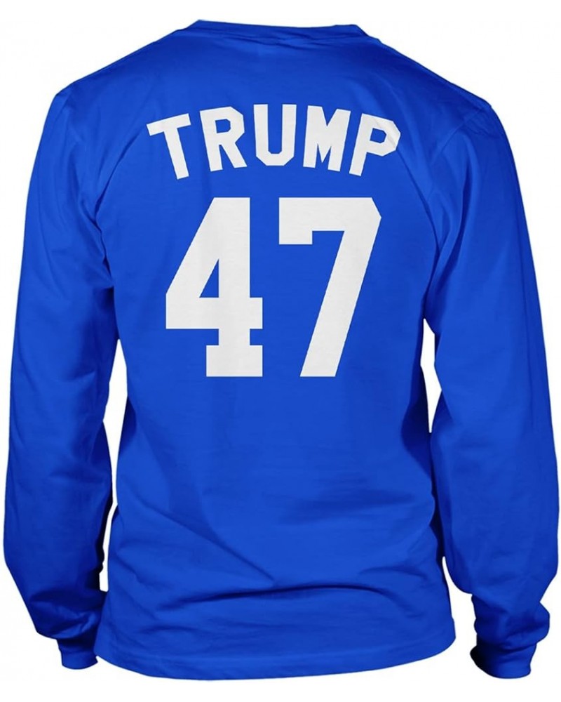 Trump 47-2024 Election 47th President Unisex Long Sleeve Shirt Royal $12.85 Tees