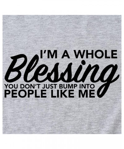 Womens I'm A Whole Blessing Cute Graphic Funny T Shirt Loose Casual Short Sleeves Tee Summer Tops Yellow $10.28 Tees