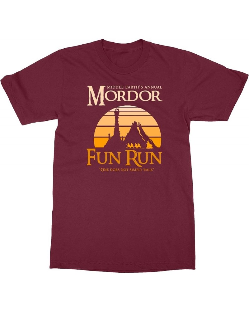 Annual Mordor Fun Run Funny Rings Movie Unisex T-Shirt Maroon $16.22 Tees