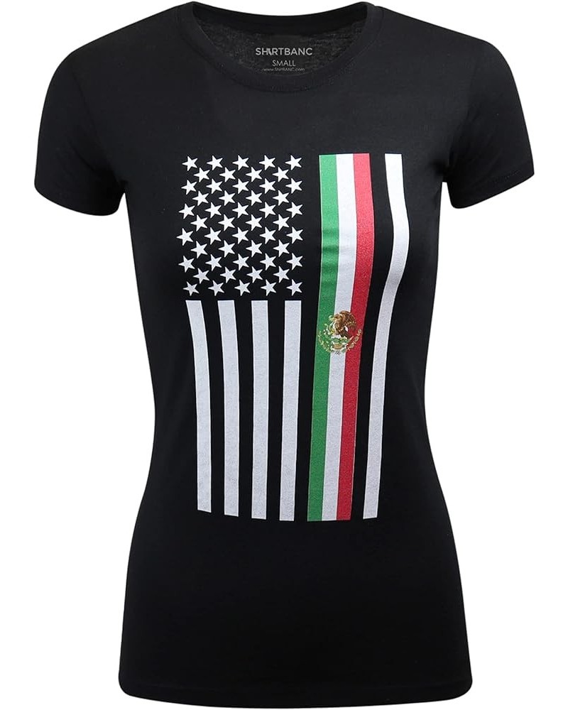 Original Mexican American Inspired Womens Shirts Usa Mexico Flag $14.28 Tees