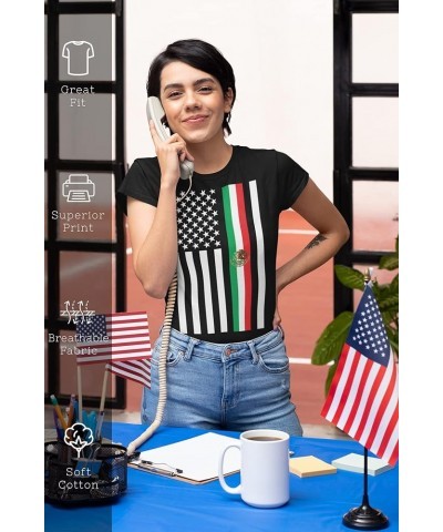 Original Mexican American Inspired Womens Shirts Usa Mexico Flag $14.28 Tees