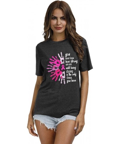 Cancer Shirt Women Breast Cancer Shirts Pink Ribbon Breast Cancer Awareness T-Shirts Stronger Than Cancer Short Sleeve Tops B...