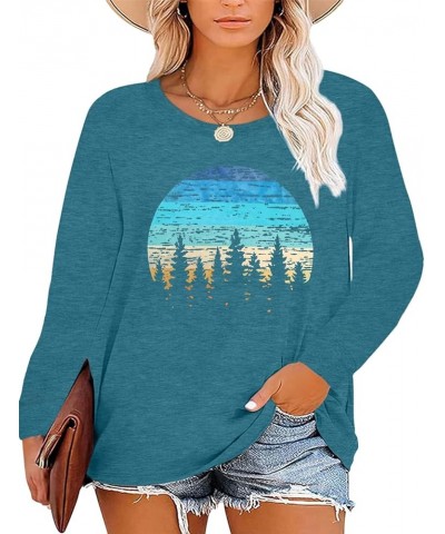 Plus Size Tops for Women: Graphic Shirt Sunrise Sunset T-Shirt Funny Graphic Casual Short Sleeve Tee Nature Travel Shirt 1gre...