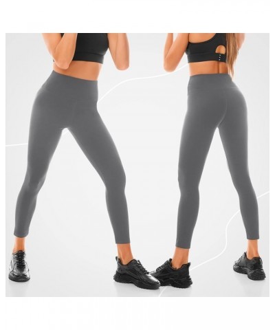 Leggings for Women, High Waisted Buttery Soft Womens Leggings for Gym Yoga Workout No Pocket 1 Pack Grey $8.82 Activewear