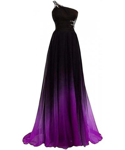 Women's Ombre Evening Dresses for Weddings Formal Gown Long Prom Party Dress One-purple $45.60 Dresses