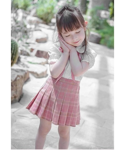 Girls Womens Pleated Mini Skirt Short High Waist School Uniform, 2Years - 4XL Pink $13.32 Skirts