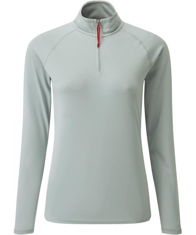 Womens UV Tec Long Sleeve Zip T-Shirt - 50+ UV Sun Protection - Ideal for Sailing, Watersports or Casual Wear Medium Grey 10 ...