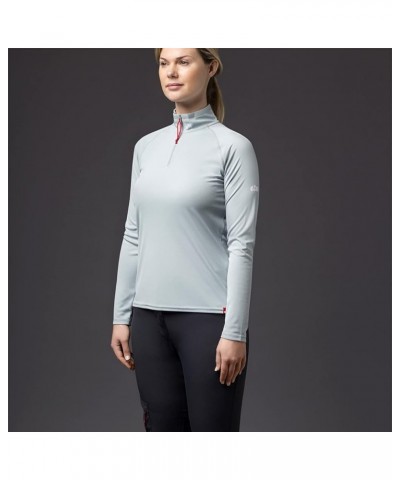 Womens UV Tec Long Sleeve Zip T-Shirt - 50+ UV Sun Protection - Ideal for Sailing, Watersports or Casual Wear Medium Grey 10 ...