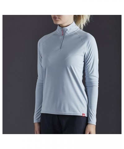 Womens UV Tec Long Sleeve Zip T-Shirt - 50+ UV Sun Protection - Ideal for Sailing, Watersports or Casual Wear Medium Grey 10 ...