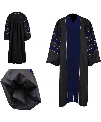 Unisex Deluxe Doctoral Graduation Gown, Doctoral Hood and Doctoral Tam 8 Sided Package Red White,8 Side $51.57 Others