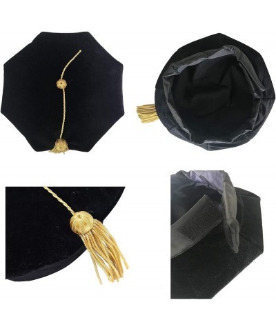 Unisex Deluxe Doctoral Graduation Gown, Doctoral Hood and Doctoral Tam 8 Sided Package Red White,8 Side $51.57 Others