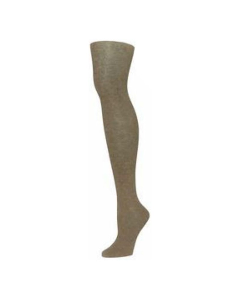 Brooklyn Flat Knit Cotton Blend Sweater Tights, Women’s Footed Tights, Warm Winter Tights for Women Oatmeal $10.58 Socks