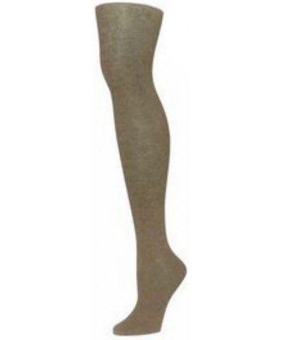 Brooklyn Flat Knit Cotton Blend Sweater Tights, Women’s Footed Tights, Warm Winter Tights for Women Oatmeal $10.58 Socks