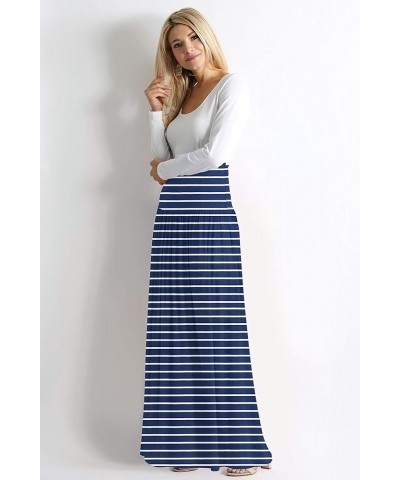 Maxi Skirts for Women Ankle Length Skirt Casual Long Skirt High Waisted Maxi Skirt Reg and Plus Size Skirt Long Skirt Navy St...