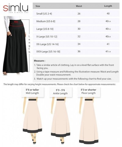 Maxi Skirts for Women Ankle Length Skirt Casual Long Skirt High Waisted Maxi Skirt Reg and Plus Size Skirt Long Skirt Navy St...