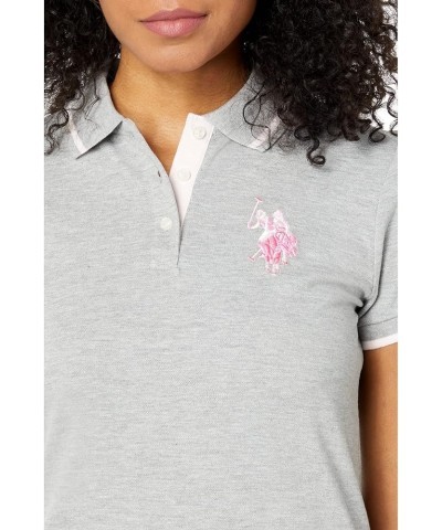 Multi-Tonal Medium Pony Pique Polo Shirt Heather Grey $12.04 Shirts