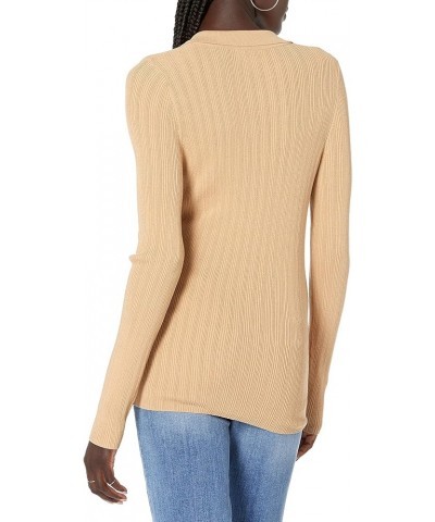 Women's Dara Slim-Fitted Variegated Rib Polo Sweater Curds & Whey $20.75 Sweaters