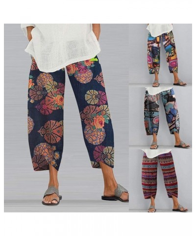 Pants for Women Trendy Women's Linen Pants Plus Size Loose Palazzo Plus Size Pants Cotton Beach Linen Pants Zs6-red $9.62 Pants