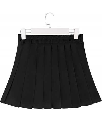 Pleated Skirt for Women Skater Skirt with Shorts Elastic Waist Plus Size Tennis Skirts Black $10.25 Skirts