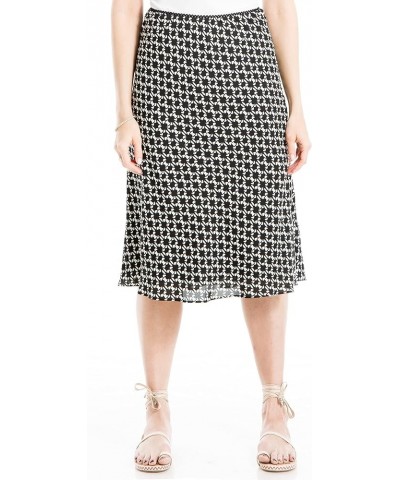 Women's Bias Printed Skirt Black/Cream Lacy Look $21.18 Skirts