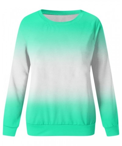 Fall Tops for Women 2023 Trendy Long Sleeved Crew Neck Daily Shirt Comfortable Leisure Pullover Sweatshirt Mint Green 4 $3.71...