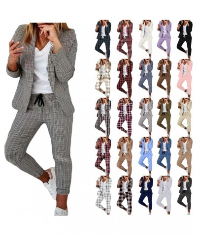 Women's Blazer Suits 2 Piece Work Pant Suit Business Jacket Office Lady Suits Sets 2023 Slim Fit Trouser Blazers 02dark Gray ...