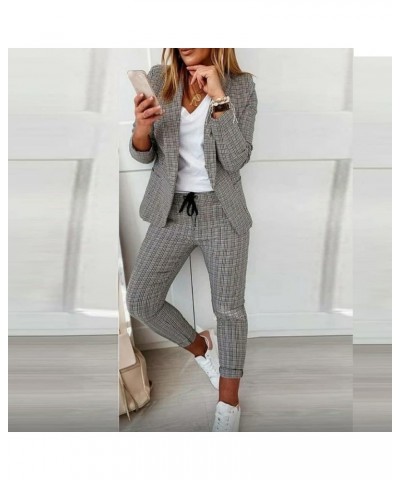 Women's Blazer Suits 2 Piece Work Pant Suit Business Jacket Office Lady Suits Sets 2023 Slim Fit Trouser Blazers 02dark Gray ...