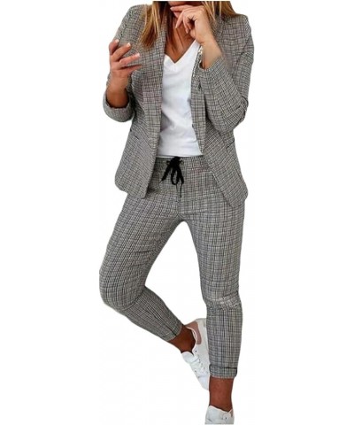 Women's Blazer Suits 2 Piece Work Pant Suit Business Jacket Office Lady Suits Sets 2023 Slim Fit Trouser Blazers 02dark Gray ...